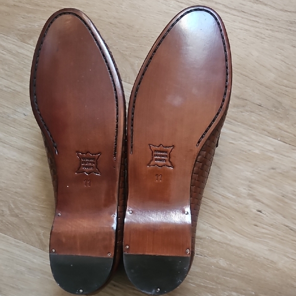 Nettleton Basket Woven Leather Loafers Comfort Walk in Cognac Brown - Size 11 main image 4